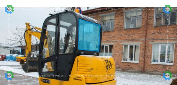 Стекло заднее (закаленное) для JCB 803 Super