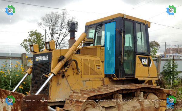 Стекло лобовое левое (закаленное) для Caterpillar D6G-2XL