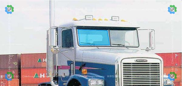 Стекло лобовое для Freightliner FLC - 120 / FLD - 112 (плоское,половинки) Размер 867*500 (1987 год)
