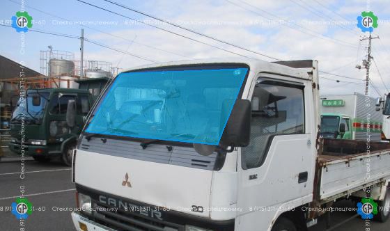 Стекло лобовое для Mitsubishi Canter Truck Hi-Roof Body Размеры 1550*760 (1993 год)