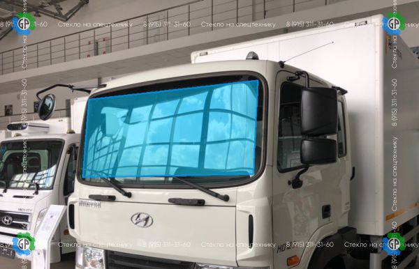 Стекло лобовое для Hyundai Super HD 120 7,5 / 8-тн Размер 1990*830 (2000 год)