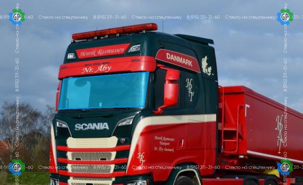 Стекло лобовое для Scania (Serie 6) / (Serie R) Размер 2371*915 (2016 год)