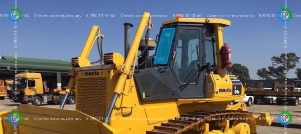 Стекло лобовое (закаленное) для Komatsu D65E-12