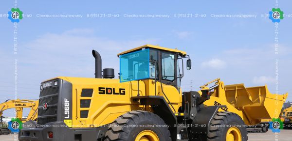 Стекло заднее средние (закаленное) высота 875 ширина 1293 диагональ 1560 для SDLG LG936L, LG953L, LG968L
