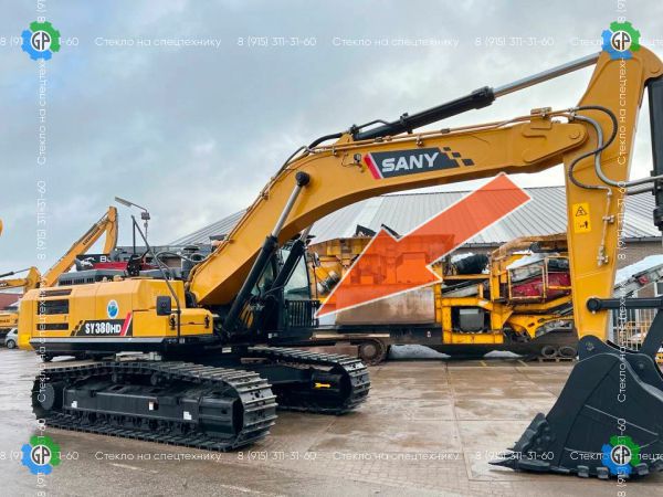 Стекло лобовое нижнее для экскаватора SANY SY330H для SANY SY 330H