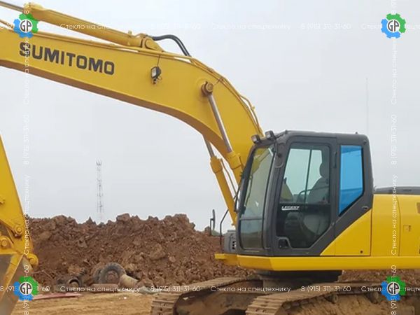 Стекло кузовное заднее левое (закаленное) khn14910 для Sumitomo SH 210-5