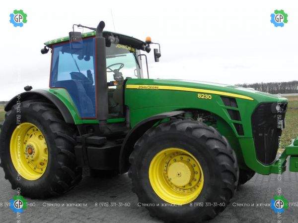 R182028. Стекло правой двери для трактора JOHN DEERE для John Deere 7630, 7730, 7830, 7930, JOHN DEERE 8130, 8230, 8230T, 8330, 8330T, 8430, 8430T, 8530, John Deere 9330, 9430, 9430T, 9530, 9530T, 9630, 9630T