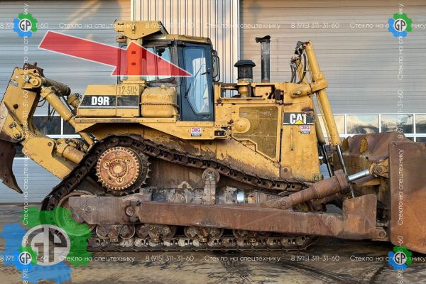 7T0607 стекло правой двери бульдозера Caterpillar для Caterpillar D9T